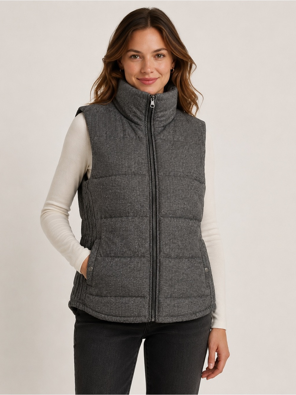 Old navy puffer vest jacket Gray M